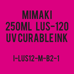 Mimaki LUS-120 UV curable ink 250cc bottle Magenta. (MPN: LUS12-M-B2)