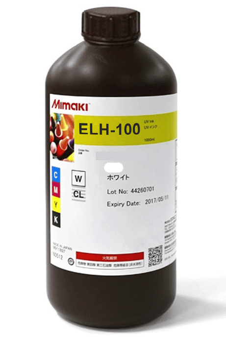 Mimaki ELH-100 1L Ink Bottle (white / clear)