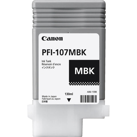 Canon 130ml PFI-107MBK Ink Tank Cartridge (MPN: 6704B001AA)