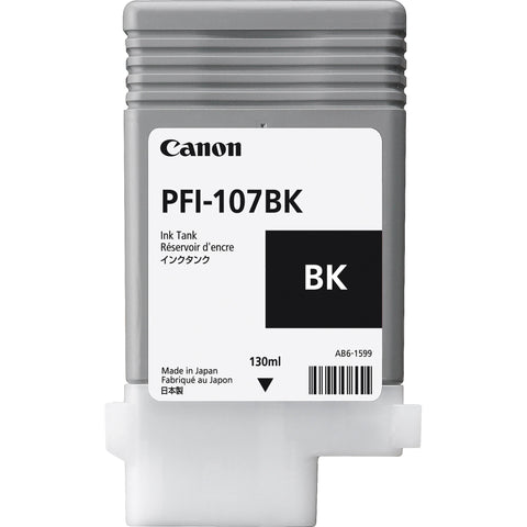Canon 130ml PFI-107BK Ink Tank Cartridge (MPN: 6705B001AA)