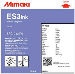 Mimaki ES3 Eco-Solvent Ink -White 220ml (MPN: SPC-0433W)