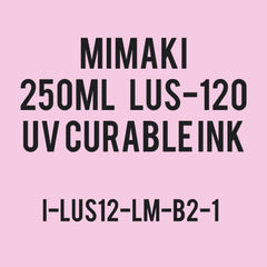 Mimaki LUS-120 UV curable ink 250cc bottle Light Magenta. (MPN: LUS12-LM-B2)