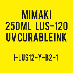 Mimaki LUS-120 UV curable ink 250cc bottle Yellow (MPN: LUS12-Y-B2)