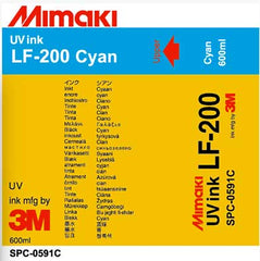 Mimaki LF-200 UV - Cyan 600ml Ink Cartridge (MPN: SPC-0591C)