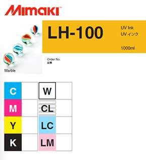 Mimaki LH-100 UV curable ink 1L bottle Black (MPN: LH100-K-BA)