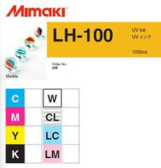 Mimaki LH-100 UV curable ink 250ml bottle - White (MPN: LH100-W-B2)