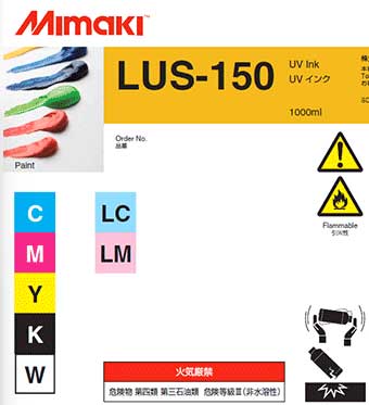 Mimaki LUS-150 UV curable ink 1L bottle Light Magenta (MPN: LUS15-LM-BA)
