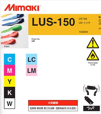 Mimaki LUS-150 UV curable ink 1L bottle White  (MPN: LUS15-W-BA)