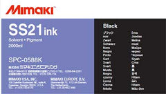 Mimaki SS21 Solvent Ink 2 liter Ink Pack  BLACK (MPN: SPC-0588K)