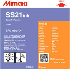 Mimaki SS21 Solvent Ink 440 ml  Orange (MPN: SPC-0501Or)