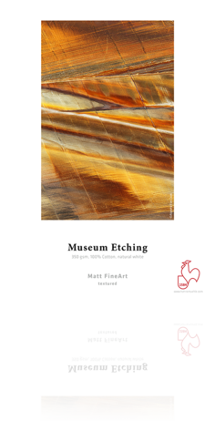 Hahnemuhle Museum Etching 350 gsm Deckle Edge - 25 sh/pk - Sheets
