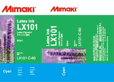 Mimaki LX-101 Latex Cyan ink 600ml (MPN: LX101-C-60)