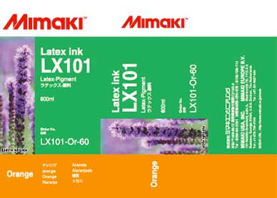 Mimaki LX-101 Latex Orange ink 600ml (MPN: LX101-Or-60)